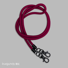 Load image into Gallery viewer, Burgundy 棗紅色 -「金屬版」多用途電話繩連電話扣