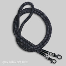 Load image into Gallery viewer, Grey black dot 黑中灰 -「金屬版」多用途電話繩連電話扣