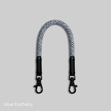 Load image into Gallery viewer, Blue burberry -「高級皮版」多用途電話繩連電話扣
