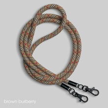 Load image into Gallery viewer, Brown burberry -「金屬版」多用途電話繩連電話扣
