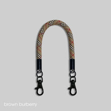 Load image into Gallery viewer, Brown burberry -「金屬版」多用途電話繩連電話扣
